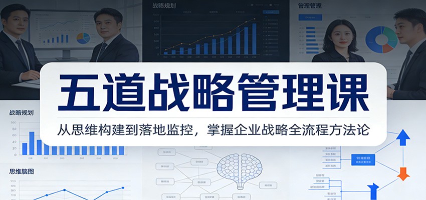 五道战略管理课：从思维构建到落地监控，掌握企业战略全流程方法论-小辉云网创