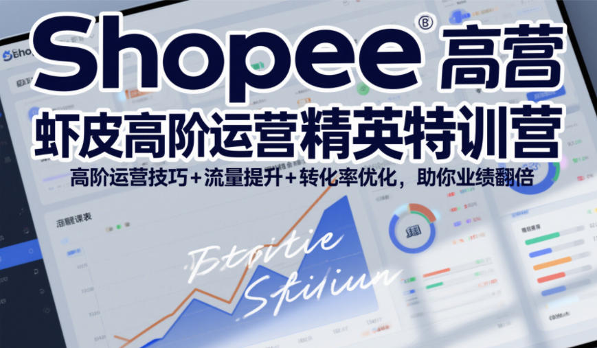 Shopee虾皮高阶运营精英特训营，高阶运营技巧+流量提升+转化率优化，助你业绩翻倍-小辉云网创