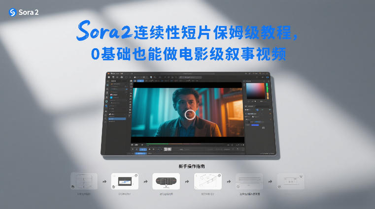 Sora2连续性短片保姆级教程,0基础也能做电影级叙事视频-小辉云网创