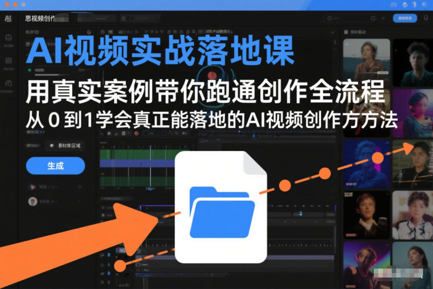 AI视频实战落地课，用真实案例带你跑通创作全流程，从0到1学会真正能落地的AI视频创作方法-小辉云网创
