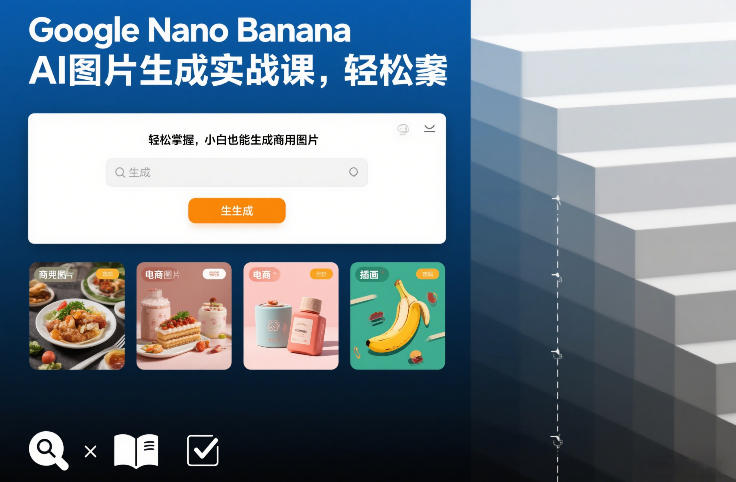 Google Nano Banana AI图片生成实战课，轻松掌握，小白也能生成商用图片-小辉云网创