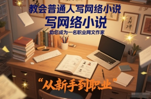 教会普通人写网络小说，助您成为一名职业网文作家-小辉云网创