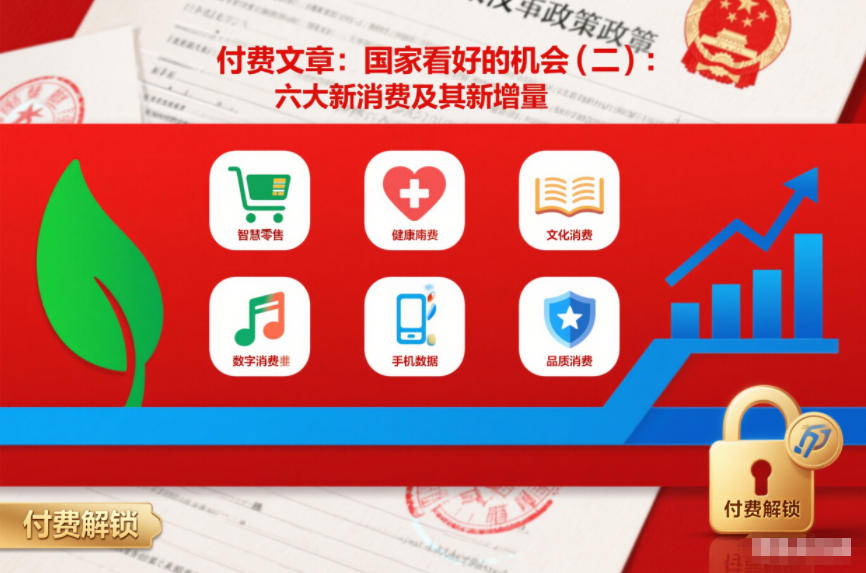 付费文章：国家看好的机会(二)：六大新消费及其新增量-小辉云网创