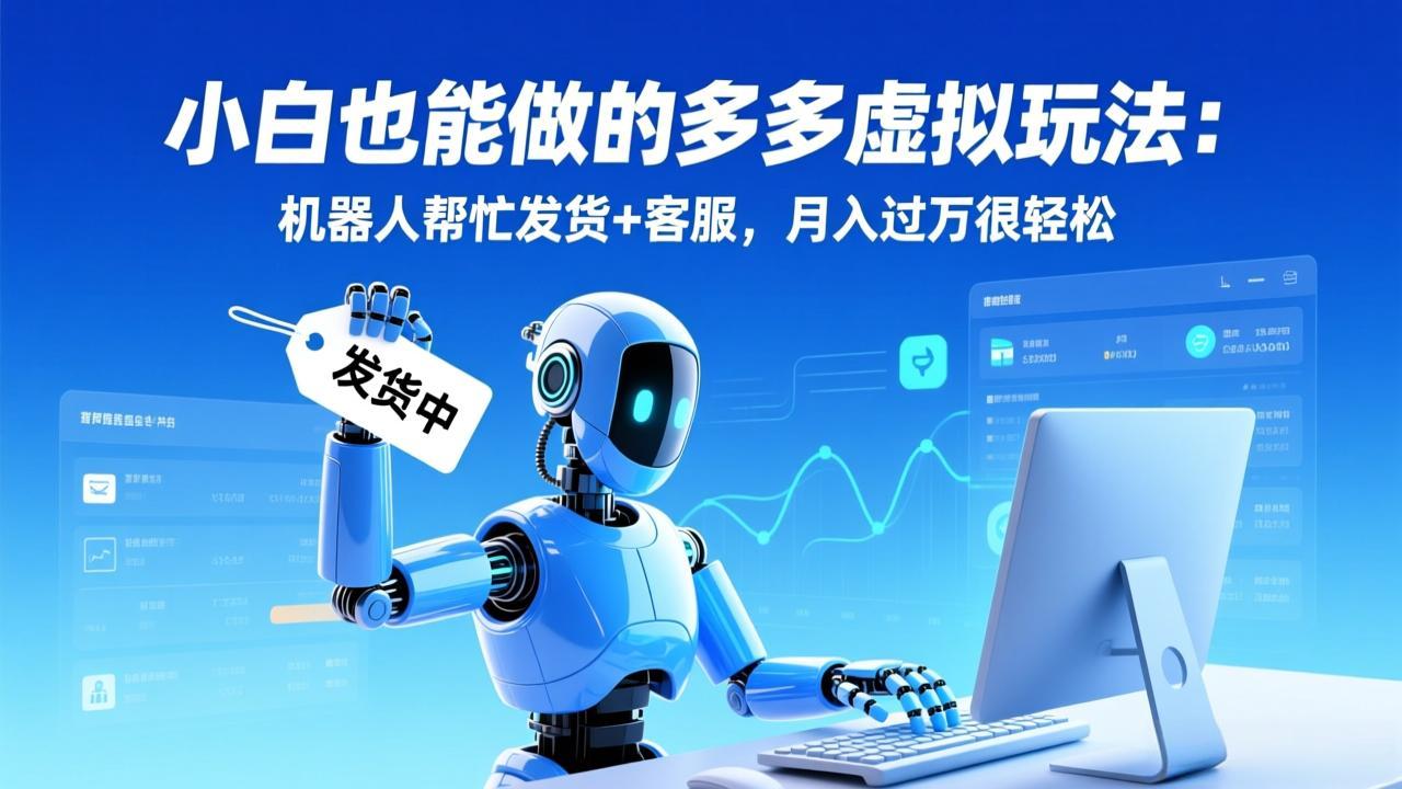 小白也能做的多多虚拟玩法：机器人帮忙发货+客服，月入过万很轻松-小辉云网创