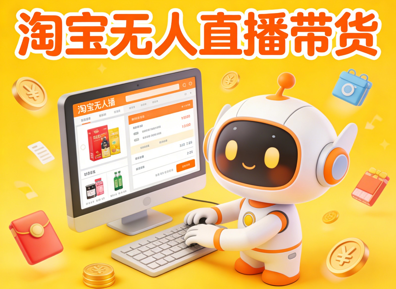 淘宝无人直播带货，24小时自动卖货，月佣金1W+，不违规不封号，不用露脸-小辉云网创