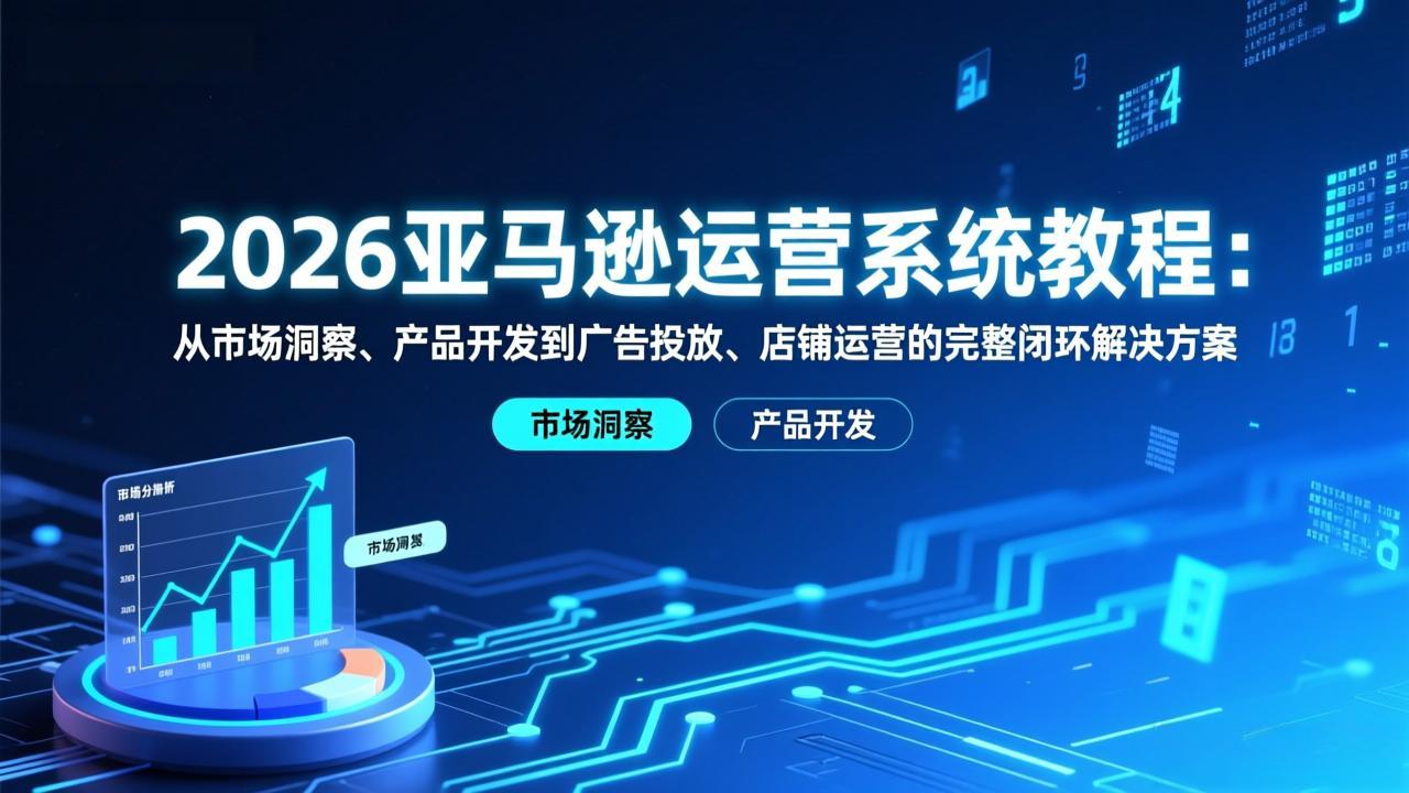 2026亚马逊运营系统教程:从市场洞察、产品开发到广告投放、店铺运营的完整闭环解决方案-小辉云网创