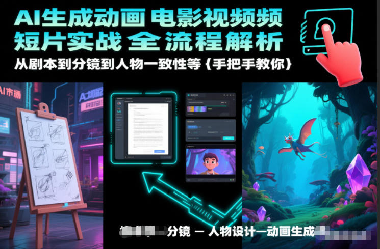 AI生成动画电影视频短片实战全流程解析，从剧本到分镜到人物一致性等手把手教你-小辉云网创