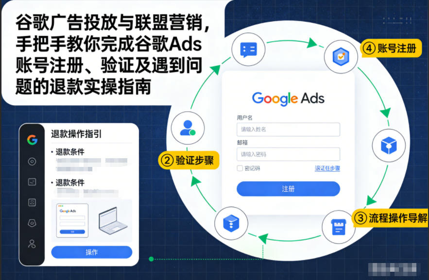 谷歌广告投放与联盟营销，手把手教你完成谷歌Ads账号注册、验证及遇到问题的退款实操指南-小辉云网创