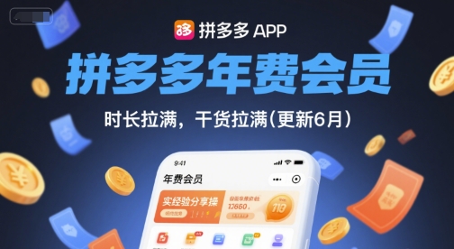 拼多多年费会员，实经验分享操，时长拉满，干货拉满(更新12月)-小辉云网创