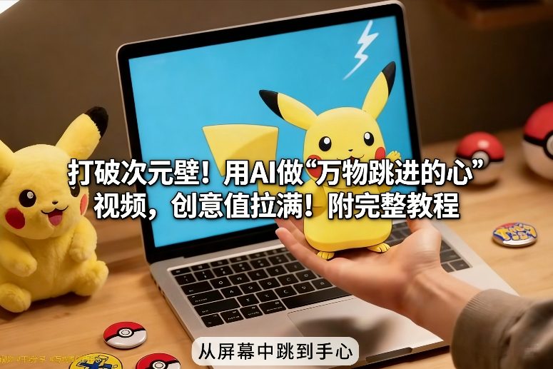 打破次元壁!用AI做【万物跳进手心】视频,创意值拉满!附完整教程-小辉云网创