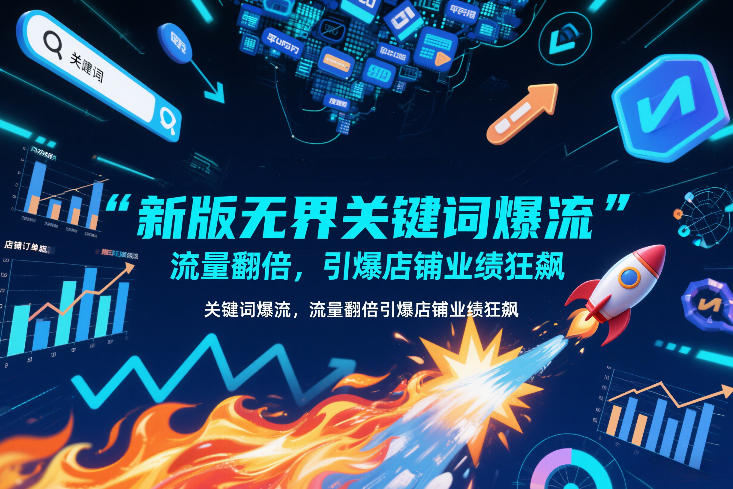 新版无界关键词爆流，流量翻倍，引爆店铺业绩狂飙-小辉云网创