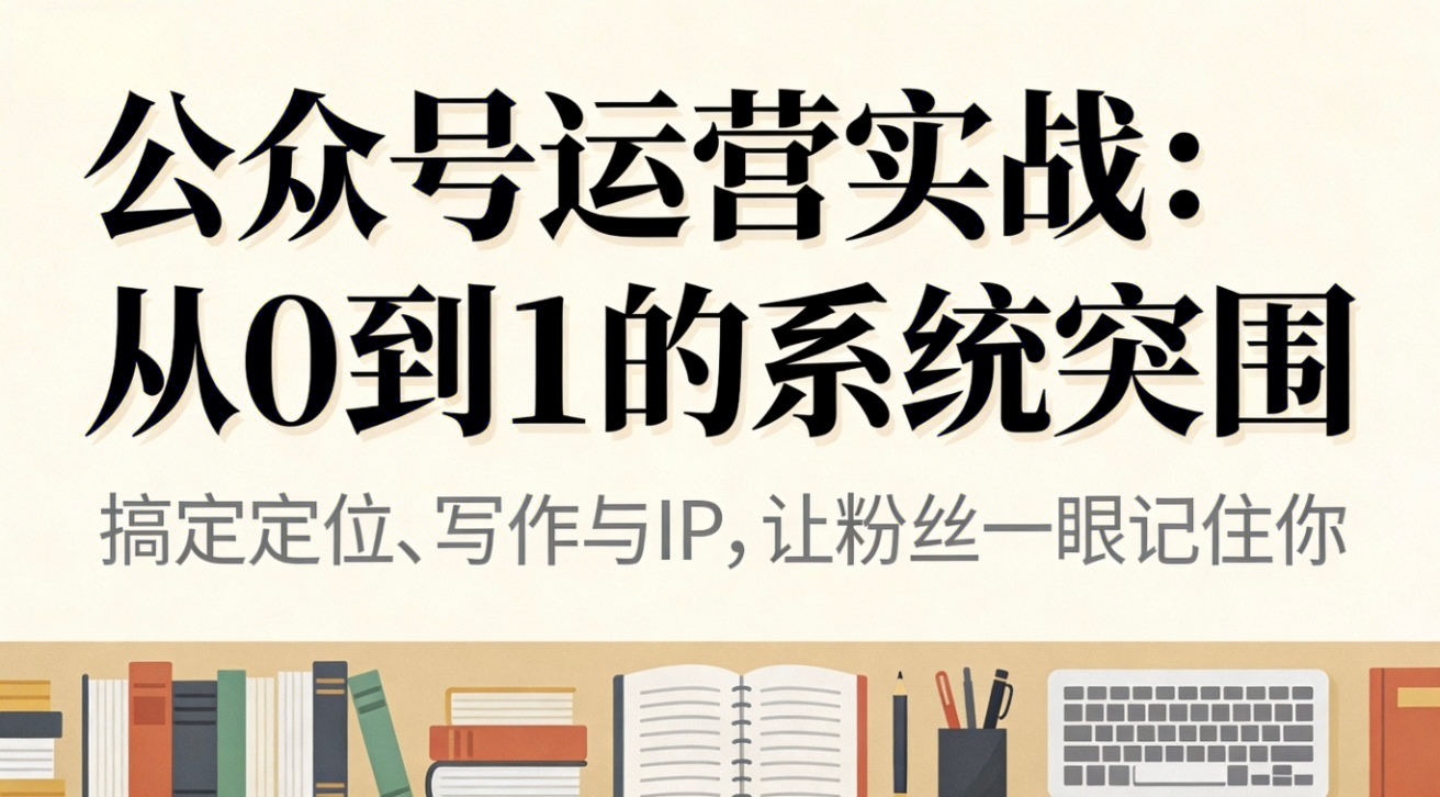 公众号运营实战：从0到1的系统突围-小辉云网创