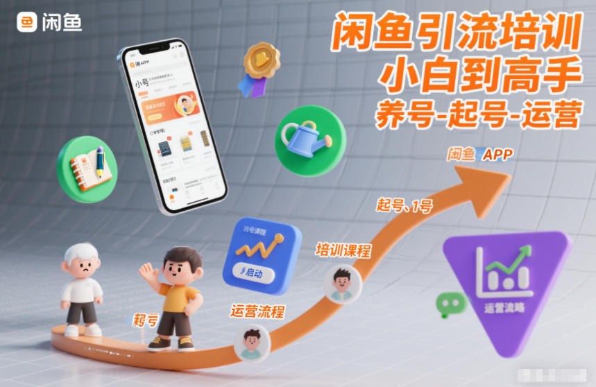 闲鱼引流培训,小白到高手,养号-起号-运营-小辉云网创