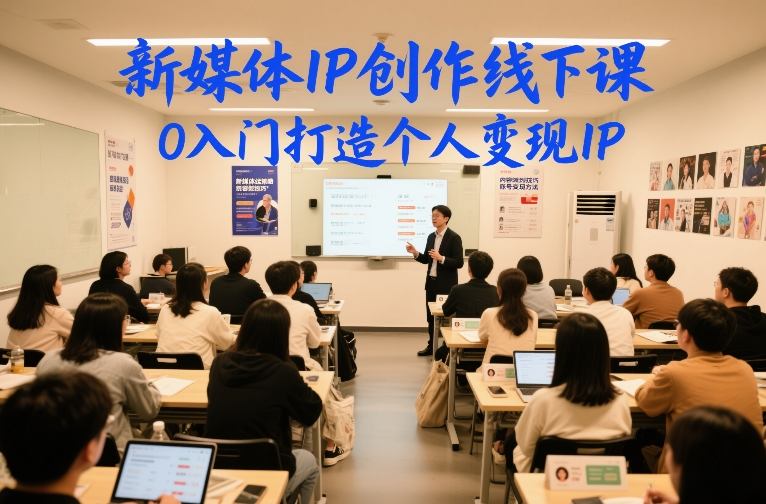 新媒体IP创作线下课，0入门打造个人变现IP-小辉云网创