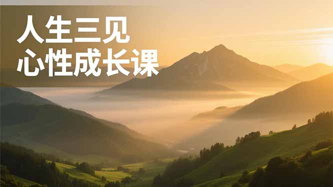 人生三见心性成长课,见天地众生自己,搞透人性安顿身心,活出清晰自我,内在富足无价-小辉云网创