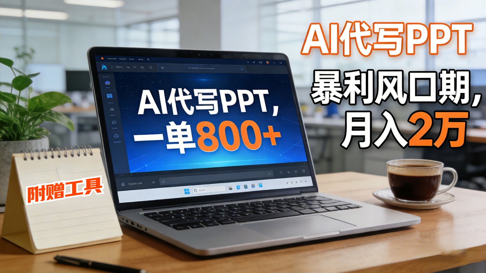 AI 代写做 PPT！一单狂赚 800+，风口期月入 2 万(工具 + 提示词直接送)-小辉云网创