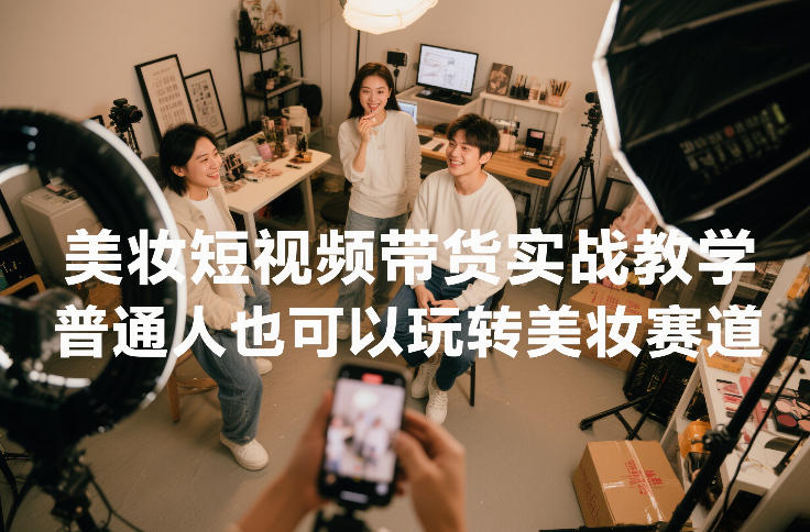 美妆短视频带货实战教学,普通人也可以玩转美妆赛道-小辉云网创