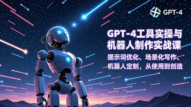 GPT-4工具实操与机器人制作实战课：提示词优化、场景化写作、机器人定制，从使用到创造-小辉云网创
