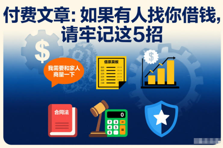 付费文章：如果有人找你借钱，请牢记这5招-小辉云网创