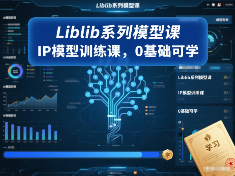 Liblib系列模型课，IP模型训练课，0基础可学-小辉云网创