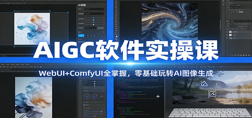 AIGC软件实操课：WebUI+ComfyUI全掌握，零基础玩转AI图像生成-小辉云网创