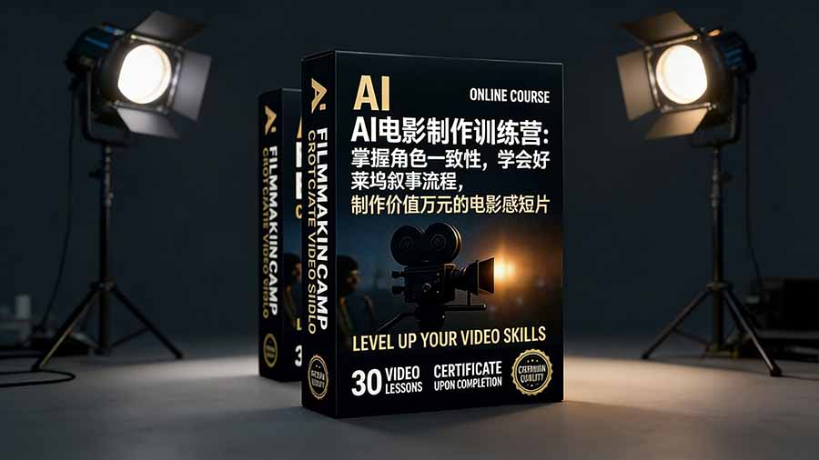 AI电影制作训练营:掌握角色一致性,学会好莱坞叙事流程,制作价值万元的电影感短片-小辉云网创
