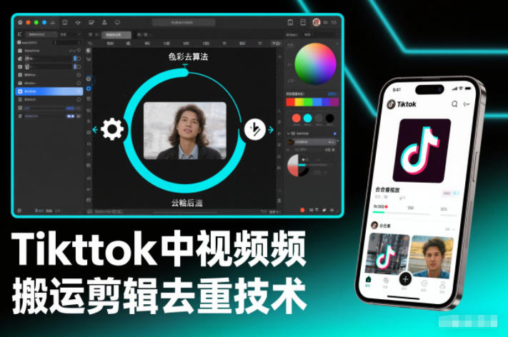 Tiktok中视频纯搬运剪辑去重技术，外来技术，自行测试-小辉云网创