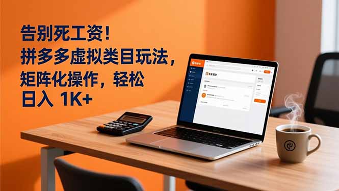 告别死工资！拼多多虚拟类目玩法，矩阵化操作，轻松日入 1K+-小辉云网创