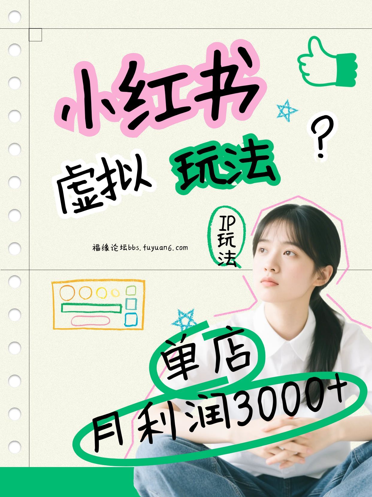 小红书虚拟玩法(铺货流和单品玩法)，单店月利润3000+，IP打法+原创商品(0违规)-小辉云网创