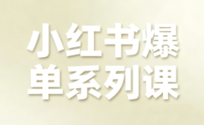 小红书爆单系列课，聚焦小红书电商全链路增长(更新)-小辉云网创