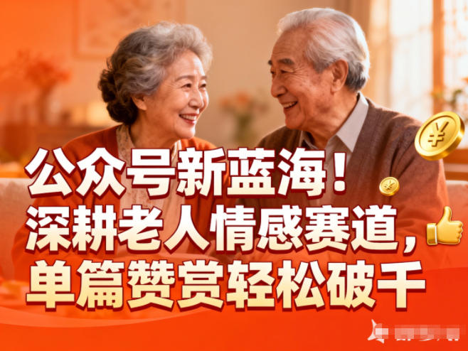 公众号新蓝海!深耕老人情感赛道,单篇赞赏轻松破1k-小辉云网创