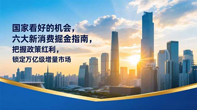 某付费文章:国家看好的机会,六大新消费掘金指南,把握政策红利,锁定万亿级增量市场-小辉云网创