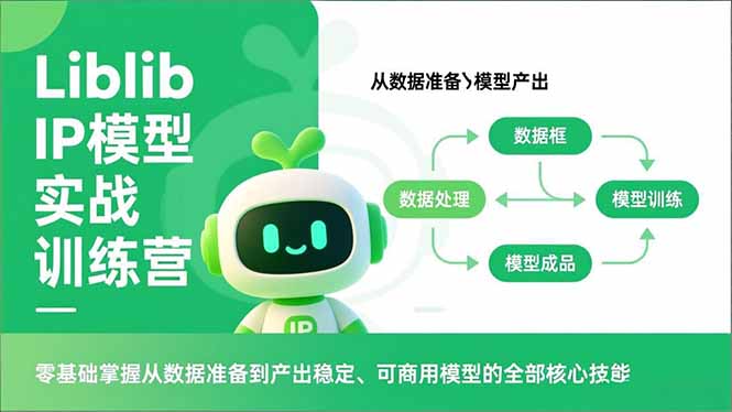 Liblib IP模型实战训练营，零基础掌握从数据准备到产出稳定、可商用模型的全部核心技能-小辉云网创