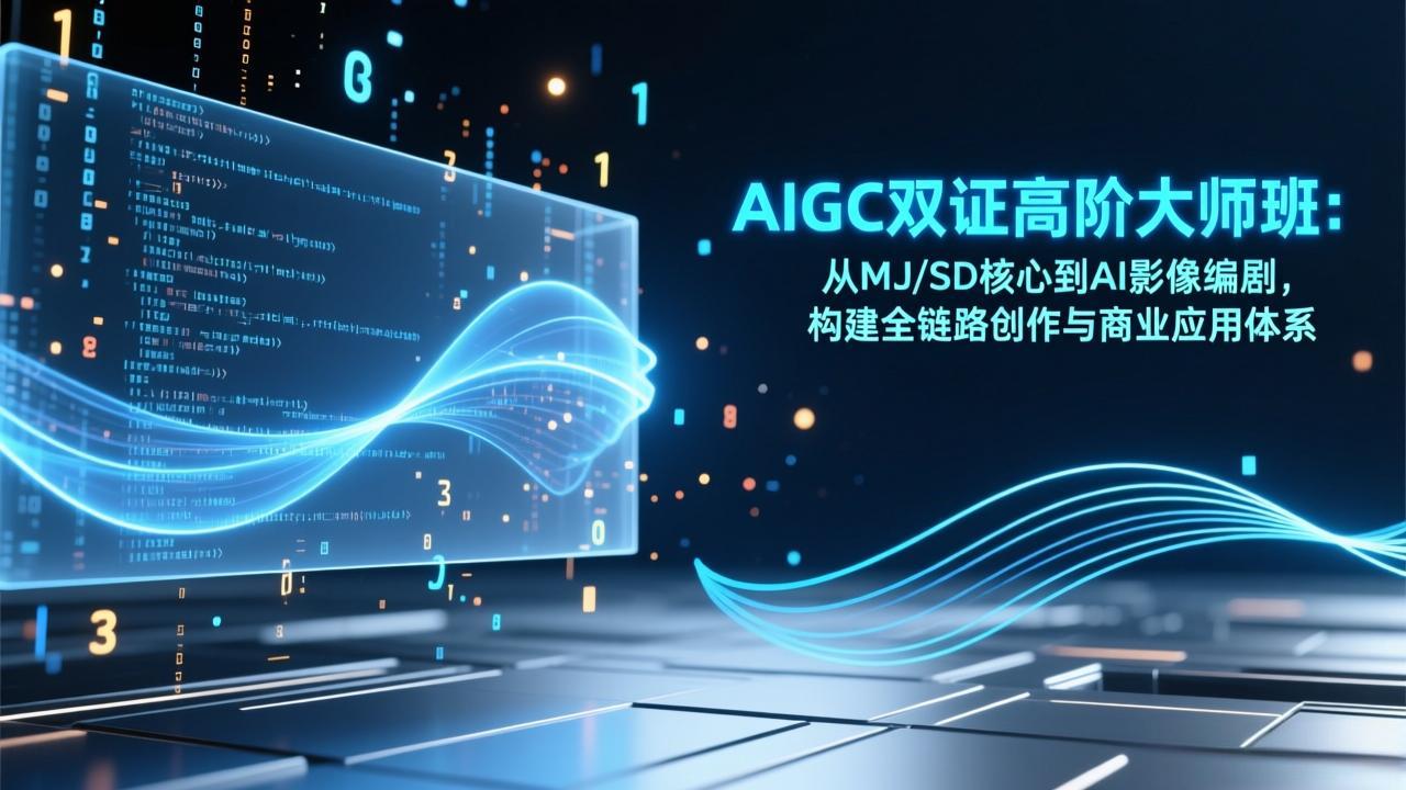AIGC双证高阶大师班：从MJ/SD核心到AI影像编剧，构建全链路创作与商业应用体系-小辉云网创